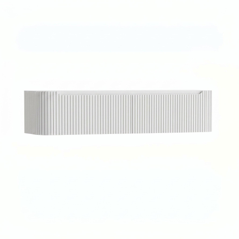 H&R Badmeubelen Juice Wastafelonderkast - 180x45x40cm - afgeronde hoeken - 3D-front - 2 lades - geïntegreerde greep - wit mat SW1259473
