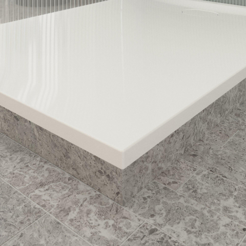 Villeroy & Boch Ecora douchebak - 140x100x3.5cm - afvoer korte zijde - white alpine (wit) SW1559017