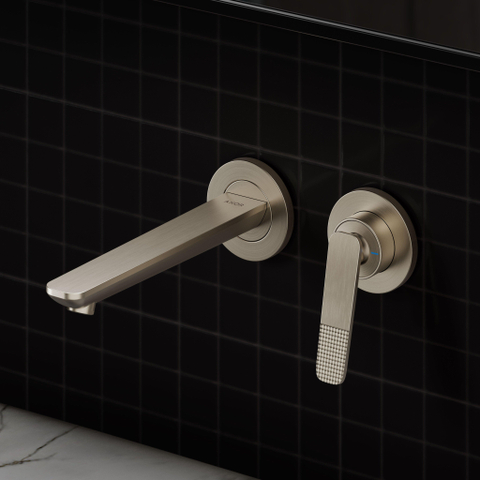 AXOR Citterio C afbouwdeel wastafelkraan - cubic cut - 2-gats - brushed nickel (rvs) SW1152198