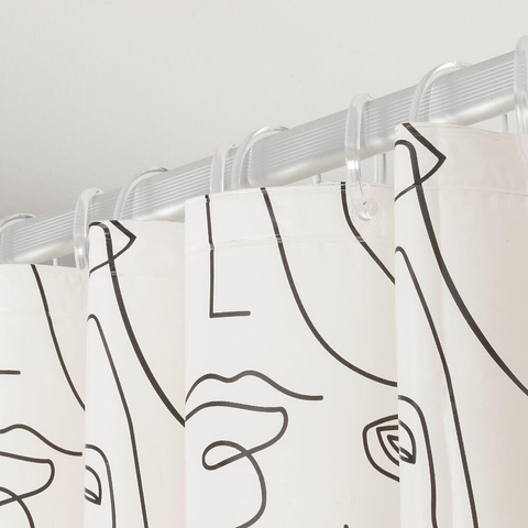 Sealskin Mind Rideau de douche 180x200 cm PEVA Noir / Blanc SW699494