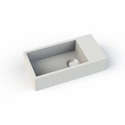 Arcqua Crosstone Lisa lavabo 36x18x9cm solid surface mat blanc SW538266