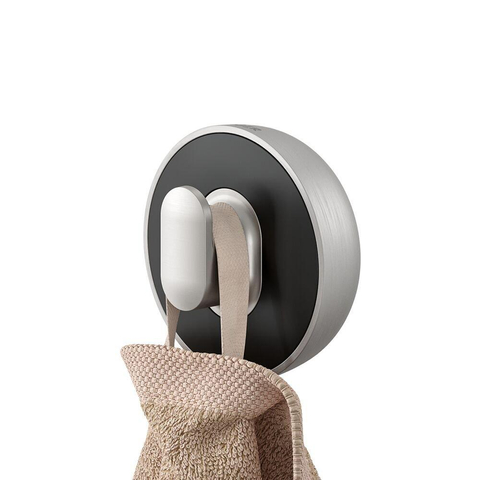 Tiger Cooper Crochet porte-serviette - simple - rond - inox brossé/noir SW771733