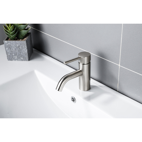 Fortifura Calvi Wastafelkraan - 14.8cm - opbouw - PVD - geborsteld RVS SW377856