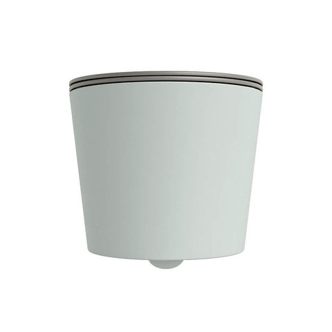 Mondiaz LAVIE WC suspendu – sans bride – 36 x 53 cm – avec abattant softclose – Greey (vert clair/gris), abattant Smoke (brun clair) SW1208729