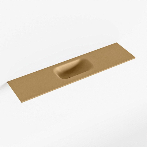 Mondiaz EDEN Fontaine - 90x23x0.9cm - lavabo au centre - sans trous de robinet - pour meuble de toilette - Solid surface - Oro SW1025801