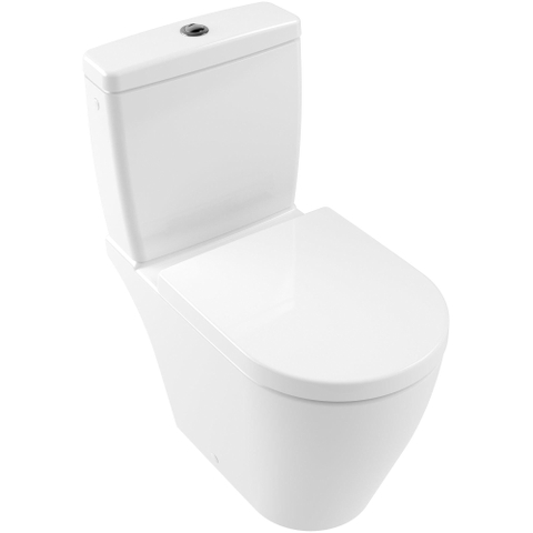 Villeroy & Boch Avento closetzitting - met deksel - met softclose en quick release - met RVS scharnieren - quickrelease - White Alpine (glans wit) SW60337