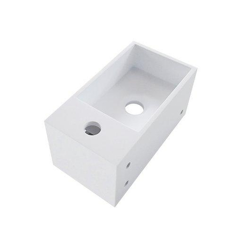 Wiesbaden Julia Fontein rechts - 35x20x16cm - solid surface - mat wit SW110910
