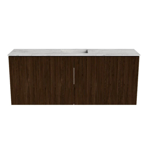 Mondiaz JOYA-DLUX 100cm toiletmeubel - kleur Walnut - Wastafel FAYE positie Midden 1 kraangat kleur Glace. SW1422380