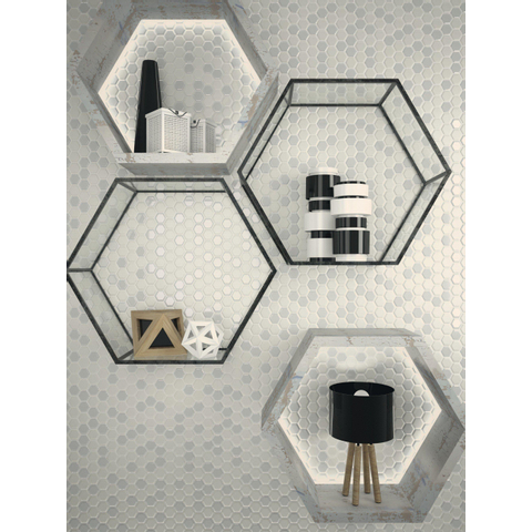 Ceralto Divaro Facet Mosaïque - 29,7x30,1cm - 6,0mm - Blanc - par pièce SW798678