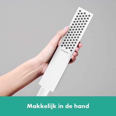 Hansgrohe Pulsify e Staaf - handdouche 100 - 1jet - ecosmart m.wit - mat wit SW918015