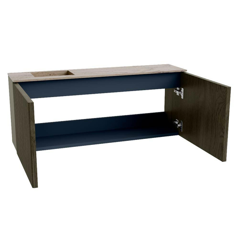 Mondiaz JOYA-DLUX 100cm meuble de salle de bains - couleur Shadow - Vasque FAYE position Gauche Sans trou de robinet couleur Arena. SW1424814