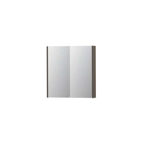 INK SPK2 spiegelkast – 70x74x14 cm – 2 deuren, dubbelzijdige spiegeldeuren – Mat taupe SW353399