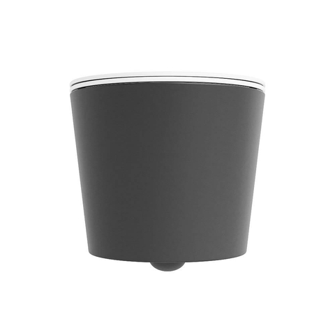 Mondiaz LAVIE hangtoilet – spoelrandloos – 36 x 53 cm – met softclose zitting – Dark grey (grijs), zitting Talc (wit) SW1208755
