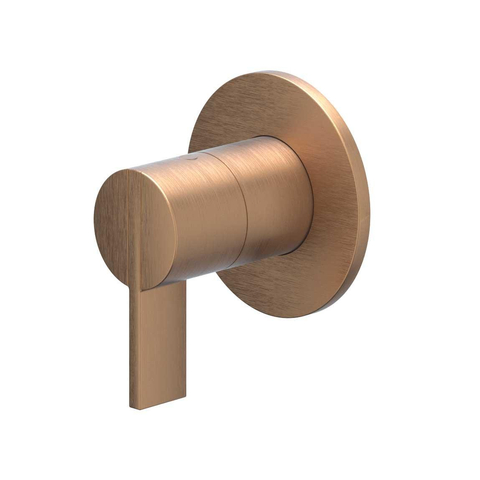 IVY Pact Pièce de finition - pour robinet de douche encastré - 2 voies - inverseur d'arrêt - Cuivre brossé mat PVD SW1031004