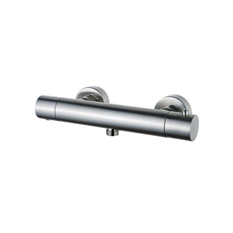 Fortifura Calvi douchekraan - met glijstangset - met ronde handdouche - gladde doucheslang - PVD - geborsteld RVS SW916697