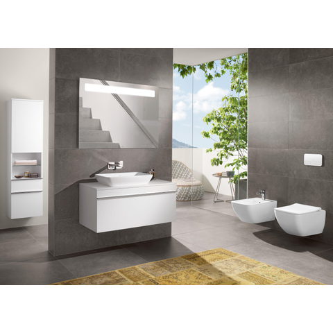 Villeroy & Boch venticello wandcloset - 56x37.5cm - zonder spoelrand - diepspoel - met softclose & - quickrelease zitting CeramicPlus - White Alpine (glans wit) SW119789