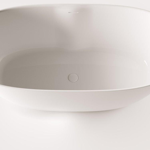 Zeza Element Vrijstaand Bad - 160x75x60cm - solid surface - mat crème (beige) SW1440425