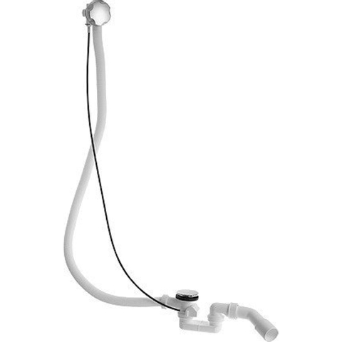 Duravit D-code Badafvoer en overloopcombinatie + waste - voor bad - 170cm - met middenafvoer - verchroomd chroom 0315165