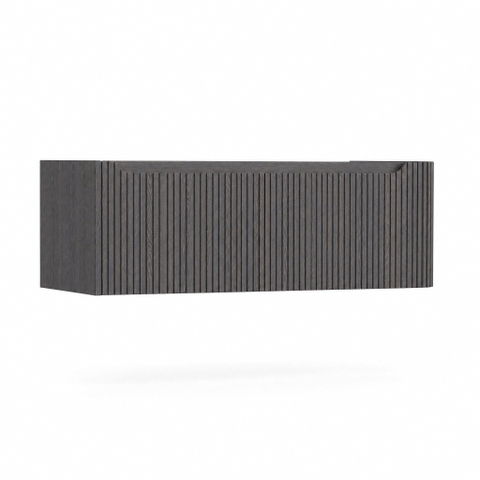 H&R Badmeubelen Juice Wastafelonderkast - 120x45x40cm - rechterhoek afgerond - 3D-front - 2 lades - geïntegreerde greep - wenge SW1259969