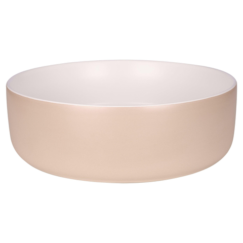Differnz MIRA Vasque à poser - 36x12cm - céramique - beige/blanc SW1236912