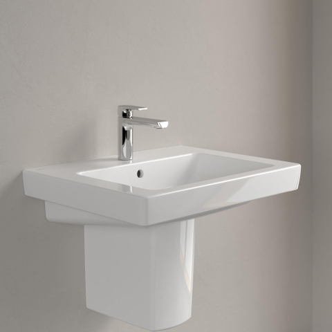 Villeroy & Boch Subway 2.0 wastafel - 60x47cm - 1 kraangat - met overloop - White Alpine (glans wit) 1024079