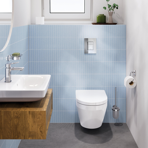 GROHE Euro Ceramic pack hangtoilet - 49.3cm - compact - met zitting sc - wit SW1234886