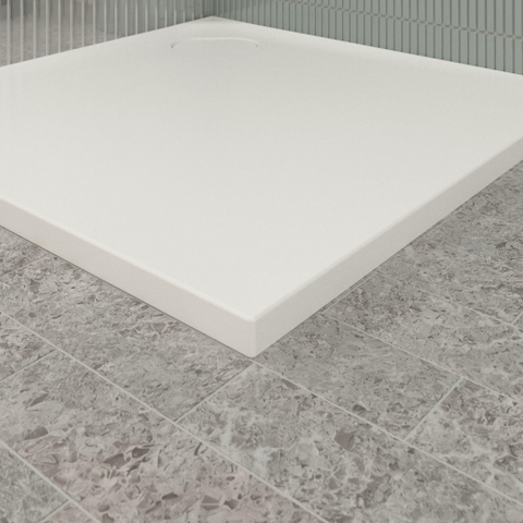 Villeroy & Boch Ecora douchebak - 90x90x3.5cm - hoekafvoer - stone white (wit) SW1558920