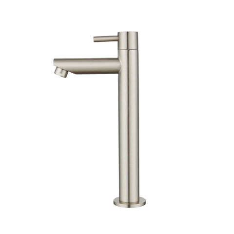 Fortifura Calvi Robinet de lavabo - 23cm - rehaussé - montage sur plan - inox brossé SW1476846