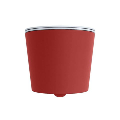 Mondiaz LAVIE hangtoilet – spoelrandloos – 36 x 53 cm – met softclose zitting – Fire (rood), zitting Clay (lichtblauw/grijs) SW1208586