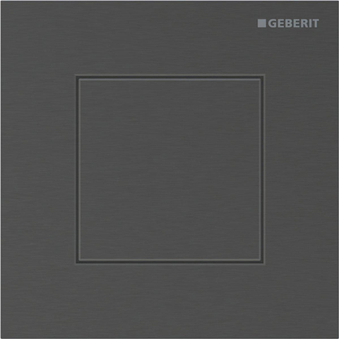 Geberit Type 40 urinioir bedieningsplaat - pneumatisch - vierkant - zwart chroom/geborsteld/easy-to-clean - zwart chroom SW1237233