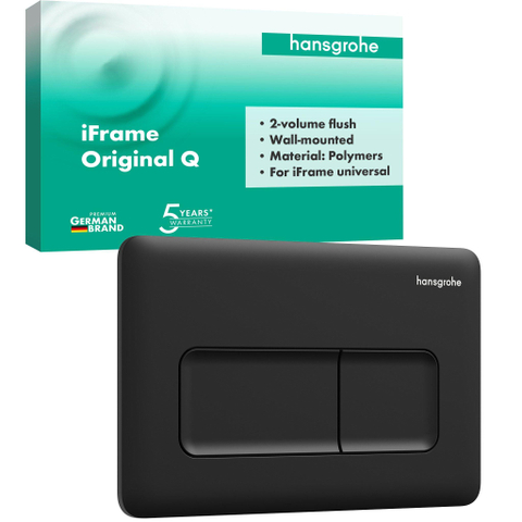 Hansgrohe IFrame Original Q Drukplaatvoor - dualflush - mat zwart SW1406572