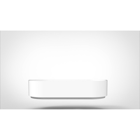 Arcqua Case vasque à poser - 60x26cm - Ovale - Marbre de synthèse Blanc Mat SW767325