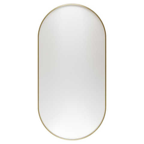 Haceka Deco miroir – forme de pilule – 40 x 80 cm – Or brossé SW1102385