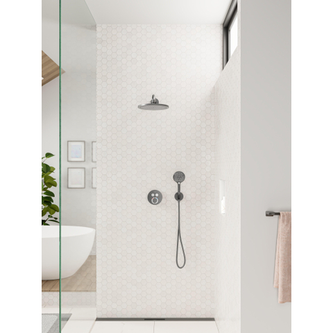 Hansgrohe Croma 280 Air - 1jet - hoofddouche - hoogglans zwart chroom SW528766