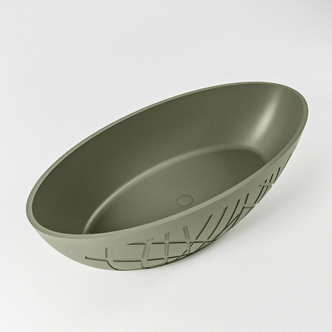 MONDIAZ HOLM Baignoire îlot - 180x85cm - Armée SW491474