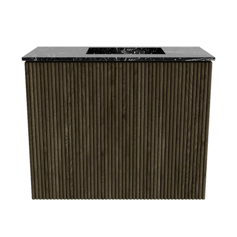 Mondiaz JOYA-DLUX Meuble de toilette 50cm - couleur Shadow - Vasque FAYE position Droite Sans trou de robinet couleur Lava SW1422838