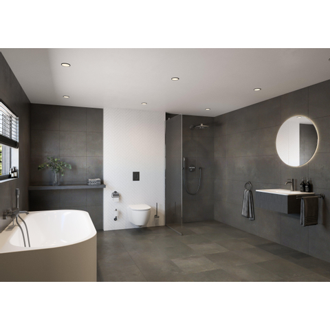 GROHE Essentials garniture de brosse WC avec support en verre supersteel SW97650