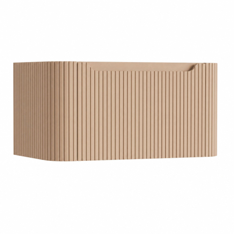 H&R Badmeubelen Juice Wastafelonderkast - 80x45x40cm - afgeronde hoeken - 3D-front - 1 lade - geïntegreerde greep - peach SW1259139