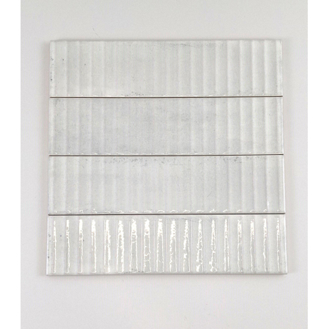 SAMPLE Terravito Sileno Voor wandtegel - 30x7.5cm - 8mm - ribbel - Wit SW1221381