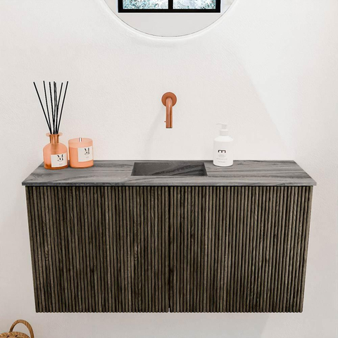Mondiaz JOYA-DLUX 80cm toiletmeubel - kleur Shadow - Wastafel FAYE positie Midden Zonder kraangat kleur Sombra. SW1425191