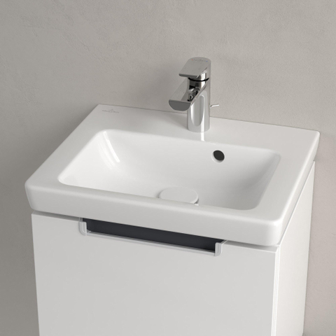 Villeroy & Boch Subway 2.0 meubelfontein - 45x37cm - met kraangat - met overloop CeramicPlus - White Alpine (glans wit) 1024440