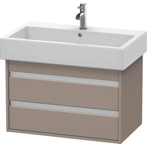 Duravit Ketho Wastafelonderkast 75x44x48cm Standaard greep met softclose spaanplaat Basalt Mat 0280185