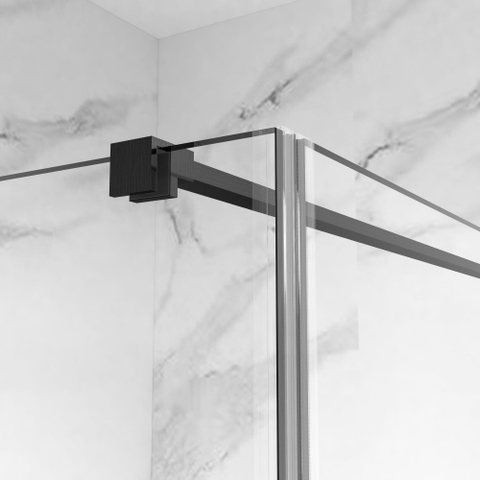 Fortifura Galeria Cabine de douche - 100x140cm - profilé - verre de sécurité - anti-calcaire - Gunmetal SW1224381