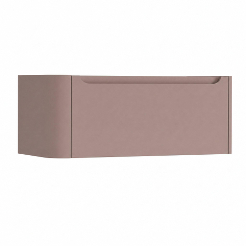 H&R Badmeubelen Juice Wastafelonderkast - 100x45x40cm - linkerhoek afgerond - 1 lade - geïntegreerde greep - strawberry SW1259778
