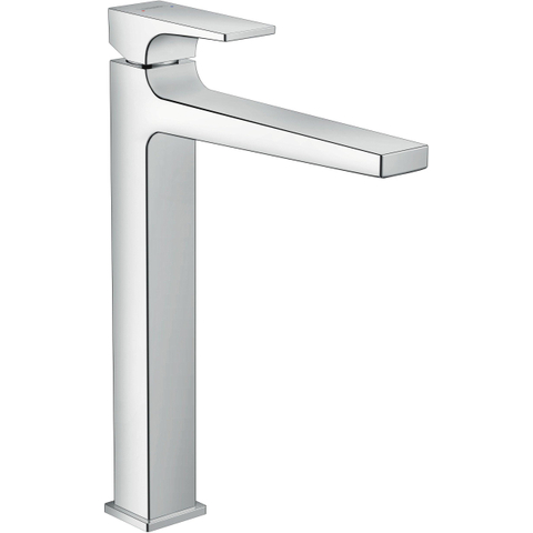 Hansgrohe Metropol 1-gats wastafelkraan - 260 met push open waste - met voorsprong vaste uitloop 20.4cm - glans goud SW297579