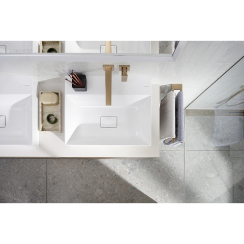 Hansgrohe AddStoris Q handdoekhouder 2-lids - geborsteld brons SW651139