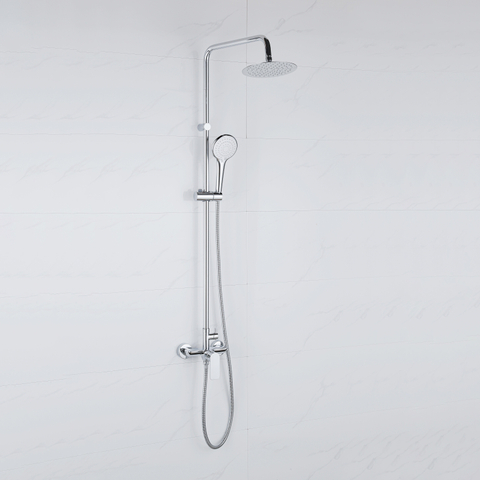 Adema Sparkle 2.0 opbouw regendoucheset – Ø30 cm hoofddouche – ronde handdouche – glijstang – chroom SW1441141