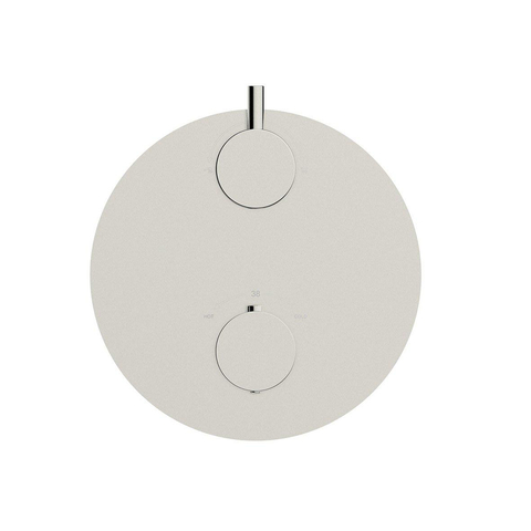 Wiesbaden Caral élément de finition rond thermostat encastré 2 voies acier brossé PVD SW445710