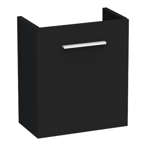 BRAUER Trust Meuble sous-lavabo pour lave-mains - 40x45x22cm - sans poignée rapportée avec 1 porte battante à droite noir mat SW370782