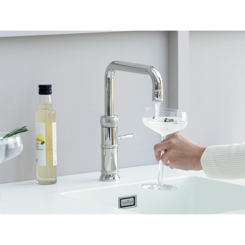 Quooker Classic Fusion Square kokendwaterkraan - draaibare uitloop - Combi+ reservoir - Warm / kokend water - Chroom SW299656